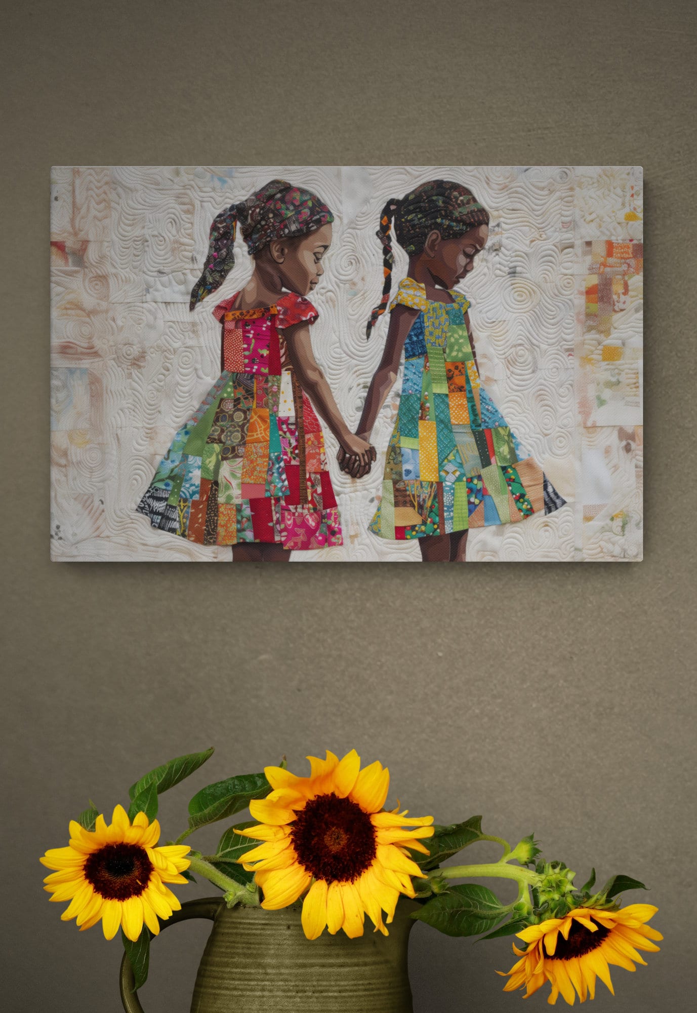 Black Girl Art, Best Friends, African Art Canvas, Black Art Prints, Black Art Canvas Wall Art, African Art Print, African Wall Art, Afro Art