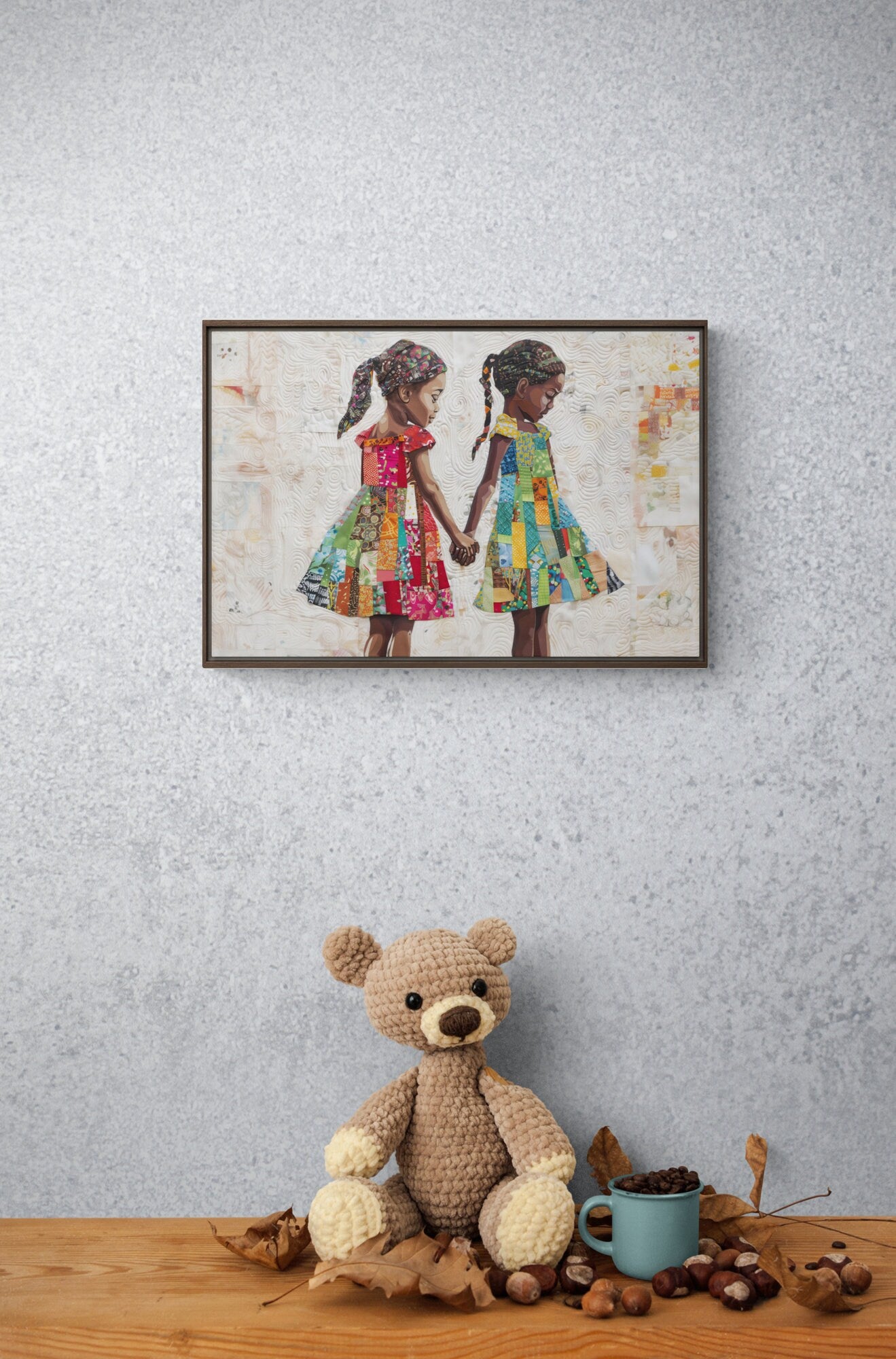 Black Girl Art, Best Friends, African Art Canvas, Black Art Prints, Black Art Canvas Wall Art, African Art Print, African Wall Art, Afro Art