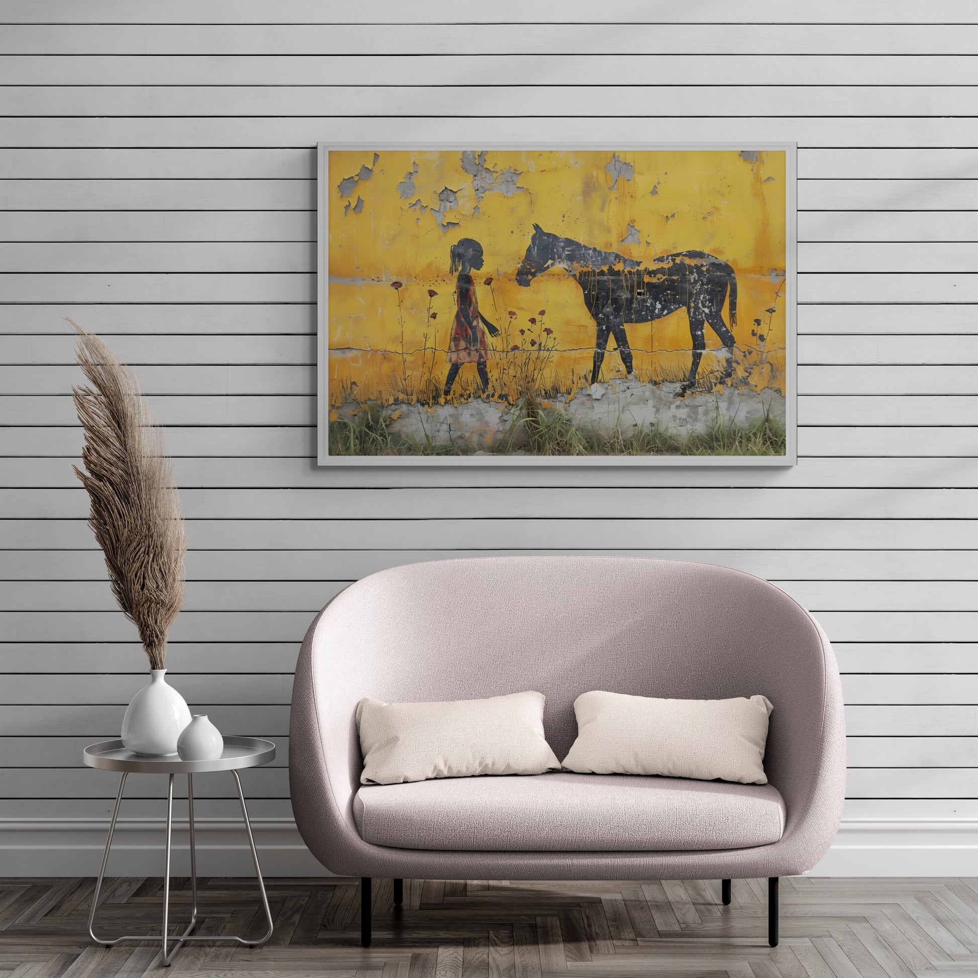 Black Beauty, Banksy Inspired, Oil Painting Canvas Print, African/Afro/Black Man Wall Art, Poster, Decor, Modern, Abstract