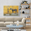 Black Beauty, Banksy Inspired, Oil Painting Canvas Print, African/Afro/Black Man Wall Art, Poster, Decor, Modern, Abstract