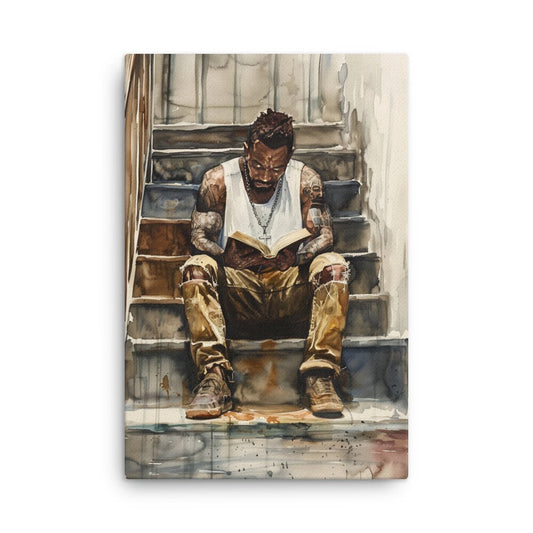 Black Man Wall Art Reading, Black Man Art, Black Art Prints, African American Wall Art, Melanin Art, Harlem Renaissance Art, Afro Art