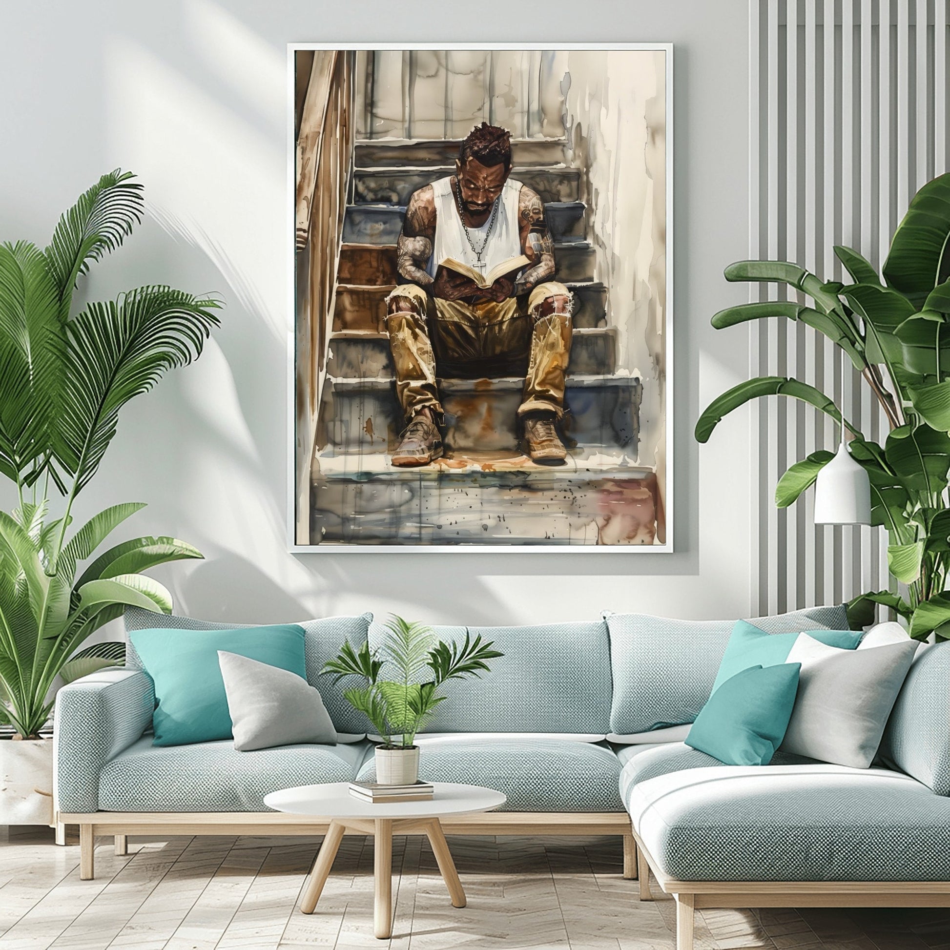 Black Man Wall Art Reading, Black Man Art, Black Art Prints, African American Wall Art, Melanin Art, Harlem Renaissance Art, Afro Art