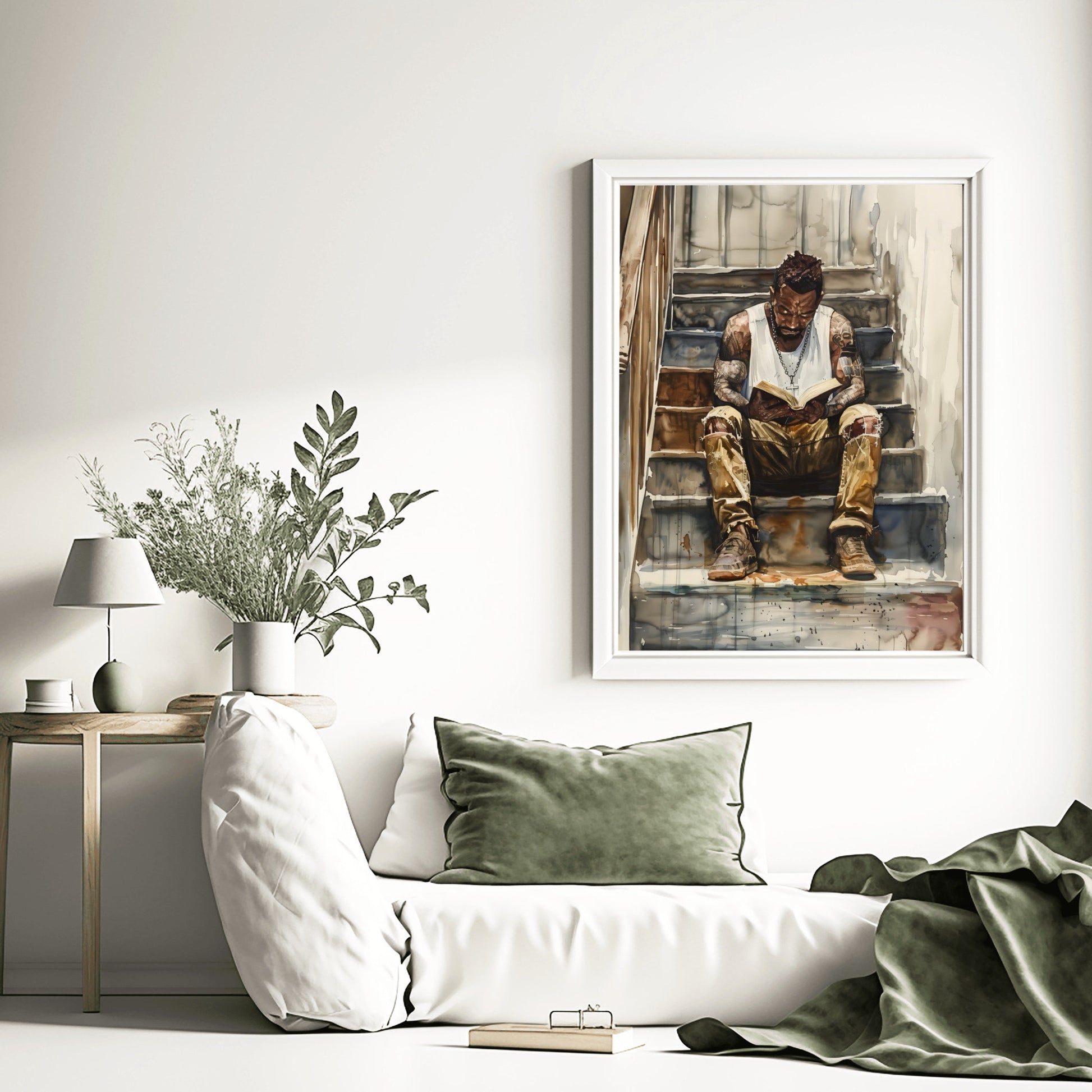 Black Man Wall Art Reading, Black Man Art, Black Art Prints, African American Wall Art, Melanin Art, Harlem Renaissance Art, Afro Art