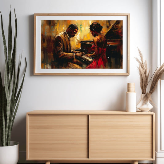 Black Jazz Music Canvas Print, African Jazz Music Wall Art, African American Jazz Club Art, Jazz Painting, Jazz Canvas Print, Jazz Orchestra